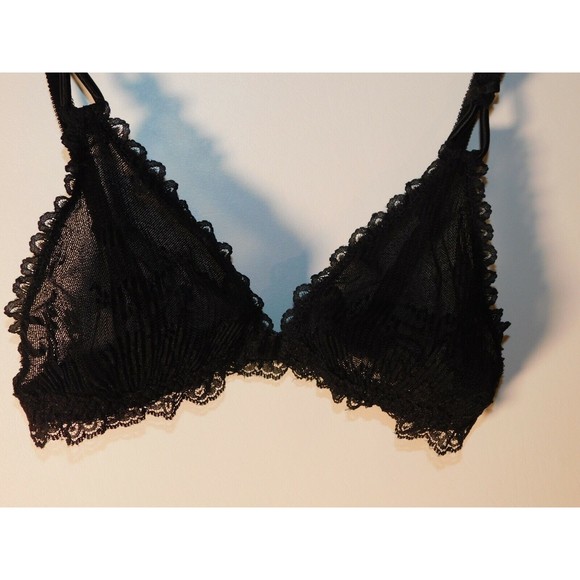 Marilyn Monroe by Warner's Black Lightly Lined Lace Lacy Size 34 - Picture 3 of 9